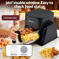 Devanti 2-in-1 Air Fryer 5.5L Dual Zone BBQ Grill Electric Cooker