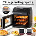 Devanti Air Fryer 13L LCD Digital Display Oven Black