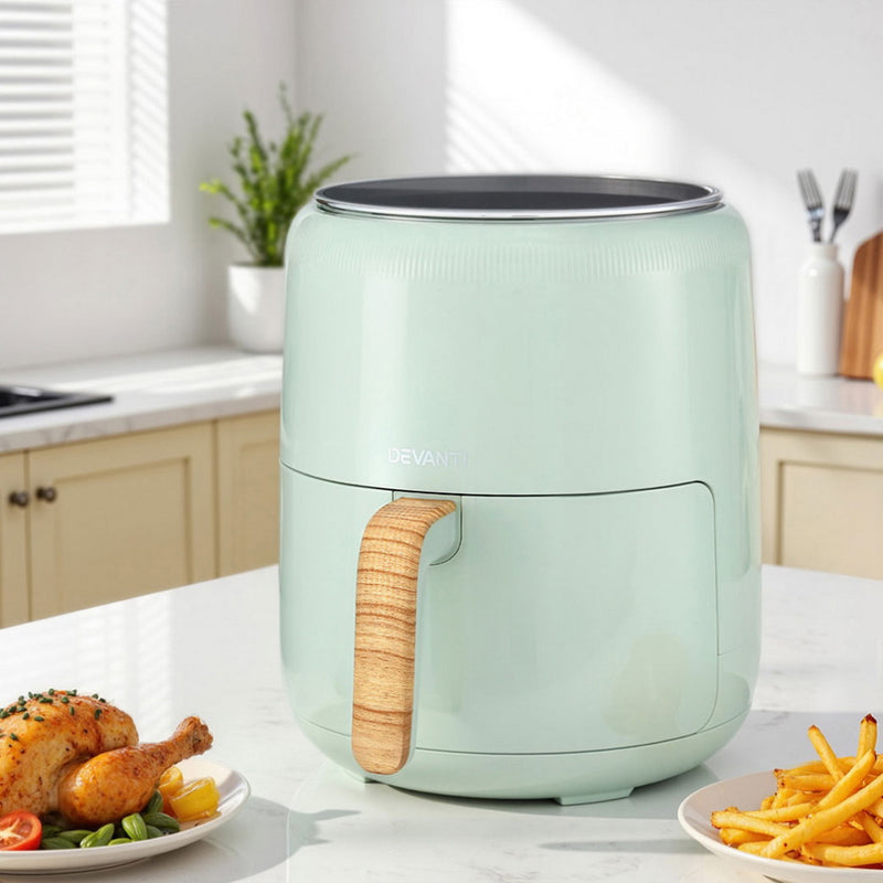 Devanti 5L Air Fryer 1700W Touch Control Green