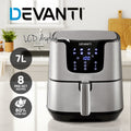Devanti Air Fryer 7L LCD Stainless Steel