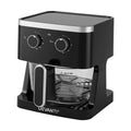 Devanti 4.5L Glass Air Fryer Kitchen Oven Knob Control 1350W Healthy Cooker Black