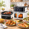 Devanti 8L Air Fryer BBQ Grill 2-in-1 Flip 1650W Touch Control Oil Free White