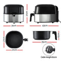 Devanti 5.5L Air Fryer Grill 1500W LCD Display