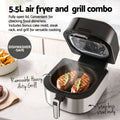 Devanti 5.5L Air Fryer Grill 1500W LCD Display