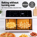Devanti Air Fryer 9L Dual Zone 2600W Pink