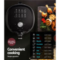 Devanti Air Fryer 2.5L Knob Control Stainless Steel