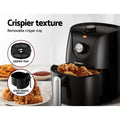 Devanti Air Fryer 2.5L Knob Control Stainless Steel