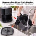 Devanti Air Fryer 6.5L 1700W Digital Touch 8 Presets Non-Stick Basket Black