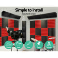 Acoustic Foam 60pc Corner Bass Trap Sound Absorption Panel
