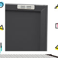 Artiss Metal Buffet Sideboard Cabinet Charcoal Base