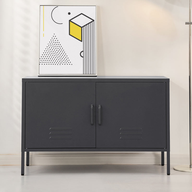 Artiss Metal Buffet Sideboard Cabinet Charcoal Base