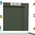 Artiss Metal Buffet Sideboard Cabinet Green