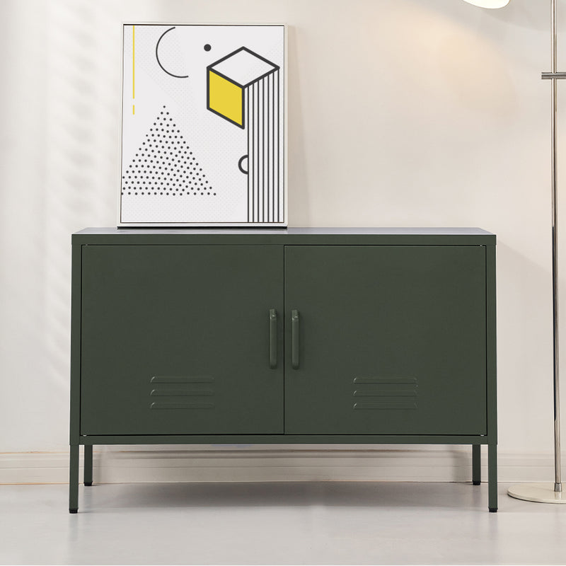Artiss Metal Buffet Sideboard Cabinet Green
