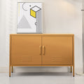 Artiss Metal Buffet Sideboard Cabinet Yellow Base