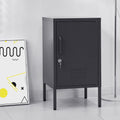 Artiss Bedside Table Metal Cabinet Black