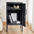 Artiss Bedside Table Metal Cabinet Black