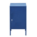 Artiss Bedside Table Metal Cabinet Blue Storage Nightstand