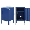 Artiss Bedside Table Metal Cabinet Blue Storage Nightstand