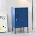 Artiss Bedside Table Metal Cabinet Blue Storage Nightstand