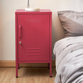 Artiss Bedside Table Metal Cabinet MINI Pink
