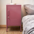 Artiss Bedside Table Metal Cabinet MINI Pink