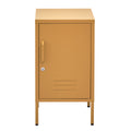 Artiss Bedside Table Metal Cabinet Yellow 50cm