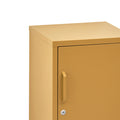 Artiss Bedside Table Metal Cabinet Yellow 50cm