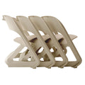 Artiss Dining Chairs x4 Stackable Plastic Beige Cafe Office