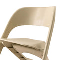 Artiss Dining Chairs x4 Stackable Plastic Beige Cafe Office