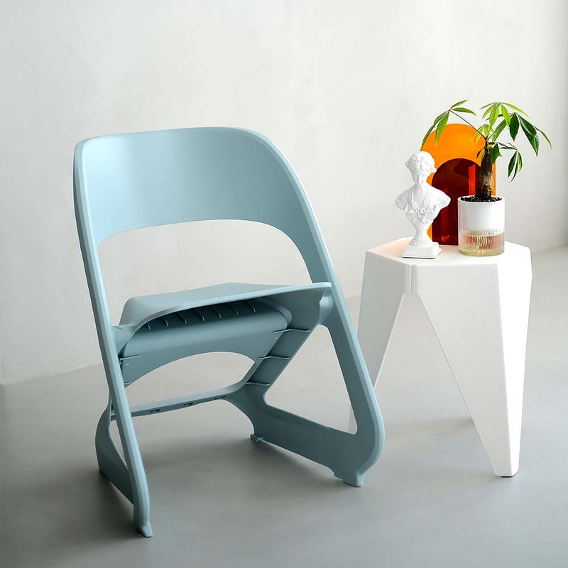 Artiss Dining Chairs Set of 4 Stackable Plastic Office Blue