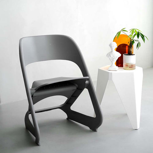 Artiss Dining Chairs Set 4 Stackable Plastic Office Cafe Grey