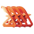 Artiss Dining Chairs Set of 4 Stackable Plastic Orange Cafe
