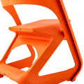 Artiss Dining Chairs Set of 4 Stackable Plastic Orange Cafe