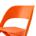 Artiss Dining Chairs Set of 4 Stackable Plastic Orange Cafe