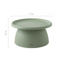 Artiss Round Coffee Table 71cm Plastic Green