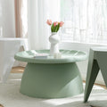 Artiss Round Coffee Table 71cm Plastic Green