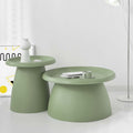 Artiss Round Coffee Table 71cm Plastic Green