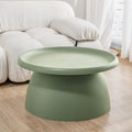 Artiss Round Coffee Table 71cm Plastic Green
