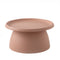 Artiss Round Coffee Table 71cm Pink Plastic