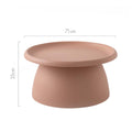 Artiss Round Coffee Table 71cm Pink Plastic