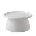 Artiss Round Coffee Table 71cm White Plastic