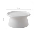 Artiss Round Coffee Table 71cm White Plastic