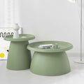 Artiss Round Coffee Table 52cm Green Plastic