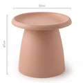 Artiss Round Coffee Table 52cm Pink Plastic Modern