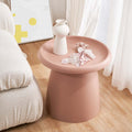 Artiss Round Coffee Table 52cm Pink Plastic Modern