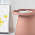 Artiss Round Coffee Table 52cm Pink Plastic Modern