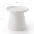 Artiss Coffee Table Round 52cm White Plastic
