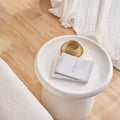 Artiss Coffee Table Round 52cm White Plastic