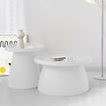 Artiss Coffee Table Round 52cm White Plastic