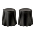Artiss Bar Stool 2x Cupcake Plastic Footrest Black